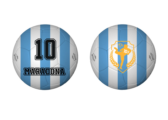 (Mis 5) Pallone MARADONA Argentina (Bianco/Azzurro)…x